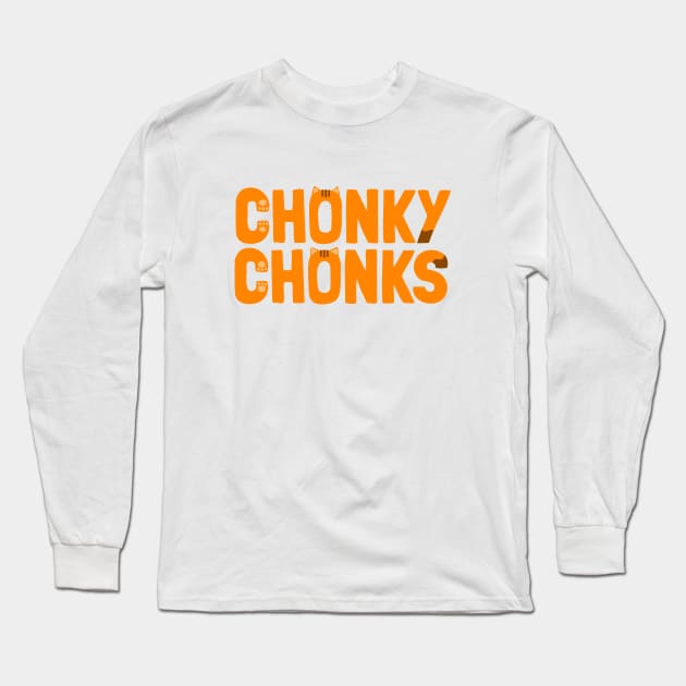 Chonky Chonks Fat Cat Long Sleeve T-Shirt by felixbunny